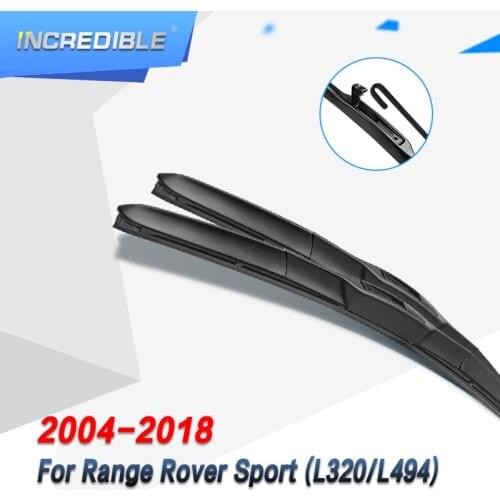 INCREDIBLE Wiper Blades for Land Rover Range Rover Sport L494 / L320 it Hook Arms / New Push Button Model Year From 2004 to 2018