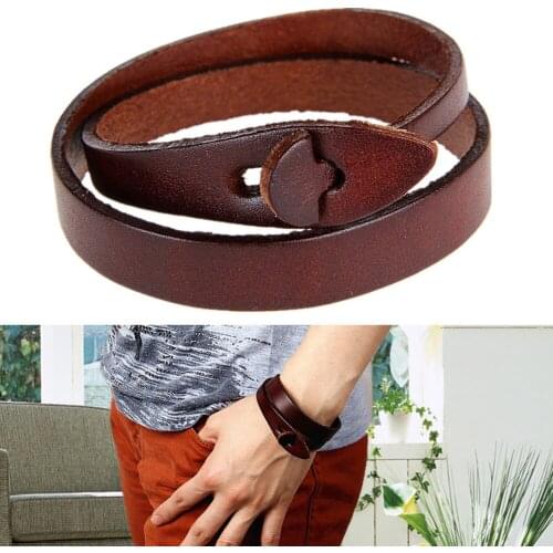 Gnova New Arrival Fashion Jewelry Genuine Leather Bracelet Men Bangle For Women Best Friend Gift Free Shipping