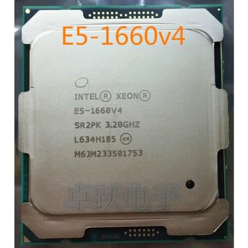 Original Intel Xeon E5-1660v4 CPU OEM version 3.20GHZ 20M 8-CORES LGA2011-3 E5 1660v4 Processor free shipping