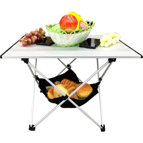 Aluminum Alloy Portable Camping Furniture Ultralight Folding Camping Hiking BBQ Picnic Table Portable Aluminum Alloy