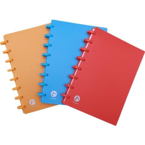 Fromthenon Portable A5 Refillable Hardcover Writing Journal Notebook Loose Leaf Paper Mushroom Holes Ring Binder with 8 Rings