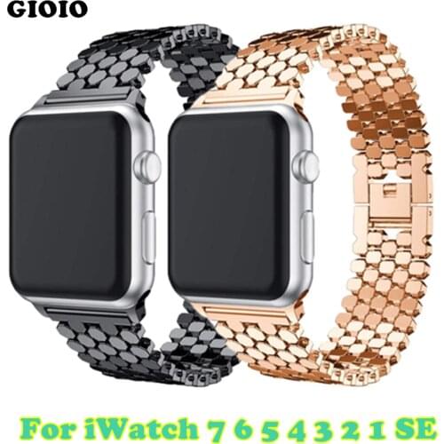 Strap for Apple watch 6 band 44mm 40mm iwatch serice 5 4 3 2 1 Accessories Stainless steel band for apple watch strap 38mm 42mm