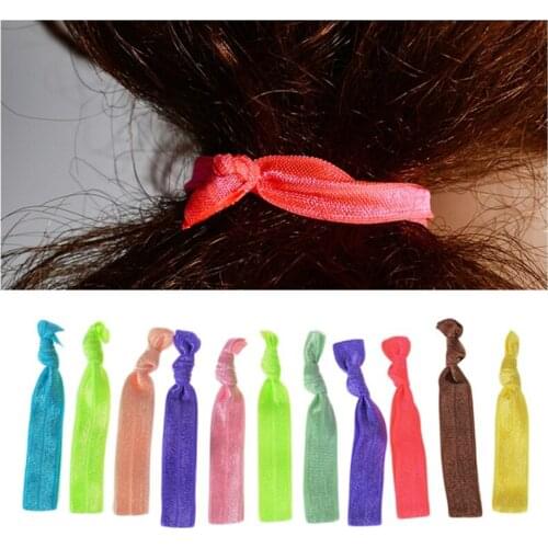 Girls Elastic Hair Ties Bands Knotted Hairband Ponytail Holder Styling Ropes women Band Headband Lady cloth Hair Accessories