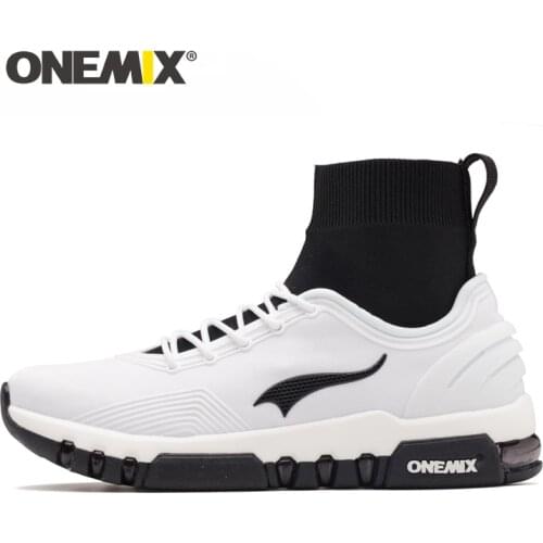 ONEMIX Walking Shoes Men Outdoor High Top White latform Fashion Zapatillas Sports Leather Kpu Sneakers for Women Nursing Shoes