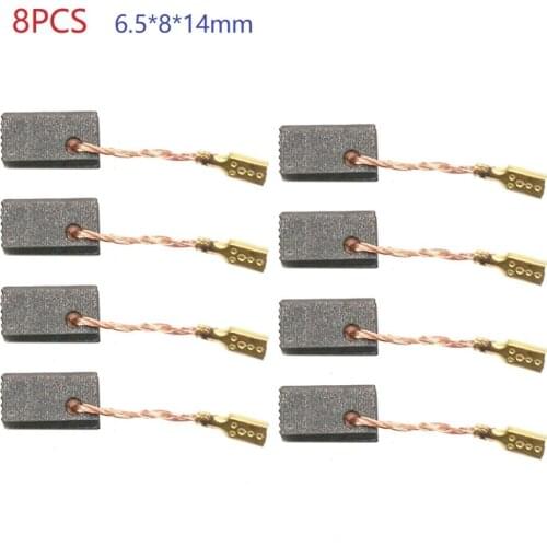 8pcs 6.5×8×14mm Carbon Brushes For BOSCH GWS7-100, GWS7-125, GWS7-100T, GWS7-100TE, GWS7-125T, GWS7-125TE Electric Angle Grinder
