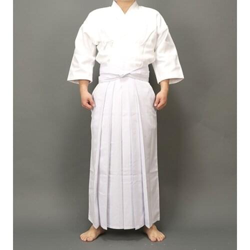 UNISEX white high quality Kendo uniforms hakama suits hapkido martial arts clothing sets