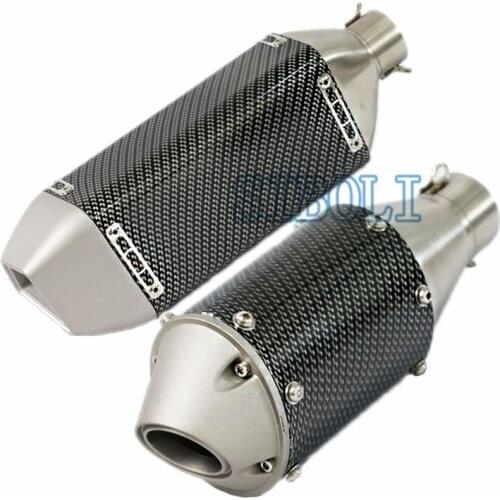 51mm Universal Motorcycle Muffler Modified Stainless Steel Exhaust Pipe GY6 Scooter ATV Pit Bike Exhaust For Honda fz8n FZ1