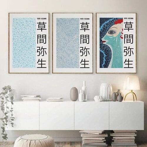 Yayoi Kusama Japanese Exhibition Nordic Posters And Prints Wall Art Canvas Painting Wall Pictures For Living Room Home Decor