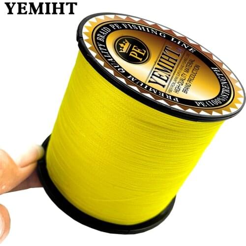 YEMIHT 500M 300M 100M Multicolour PE Braided Wire 4 Strands 10 -120lb Multifilament Japanese Fishing Line