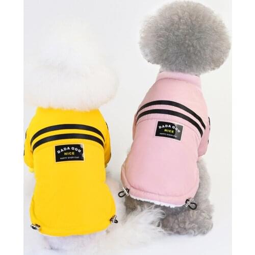 Pet Parkas Puppy Clothes Chihuahua Warm Clothes Pet Coat Pink Dog Coat Winter Teddy Two Legged Sweater