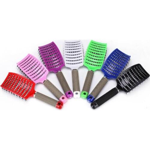 Brush Brosse Women Female Hair Scalp Massage Comb Bristle&nylon Popbrush Hairbrush Detangling Nylon brush