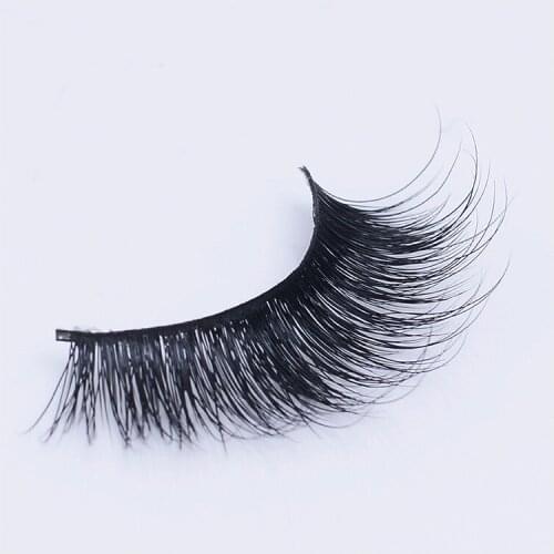 100% handmade real mink fur false eyelash 3D strip mink lashes Makeup beauty free shipping