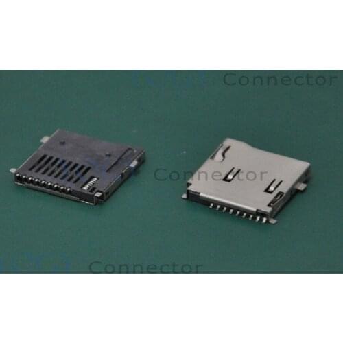 100pcs 9pin Micro SD card slot connectors, size 14*15mm TF card deck, fit for phone, tablet, Vehicle Navigation