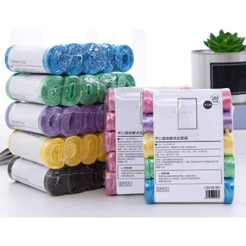 100pcs Disposable Thicken Kitchen Garbage Bag Household Dot Trash Can Bin Rubbishe Plastic Bags