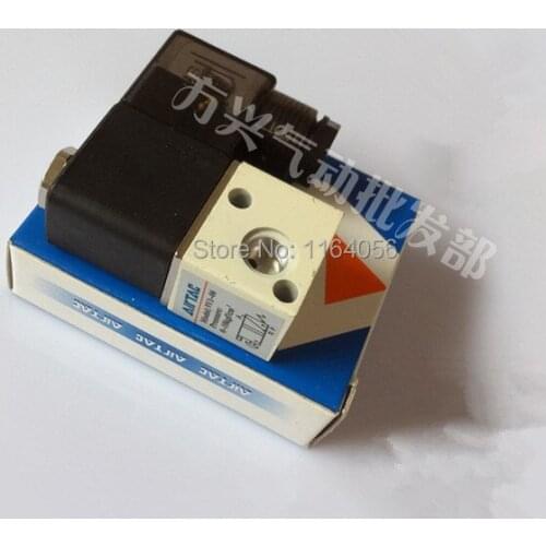 1x 3V1-06 AC 110V 3Port 2Pos 1/8" BSP Normally Closed Solenoid Air Valve Coil Led