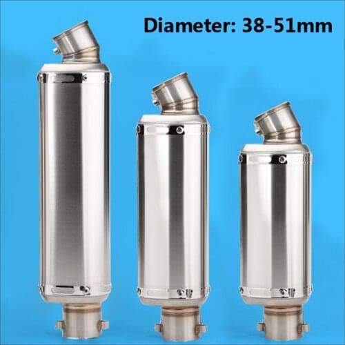 38-51MM Universal Modified Exhaust Tips Stainless Steel Vent Pipe Muffler Baffle Silencer Escape on Motorcycle Dirt Street Bike