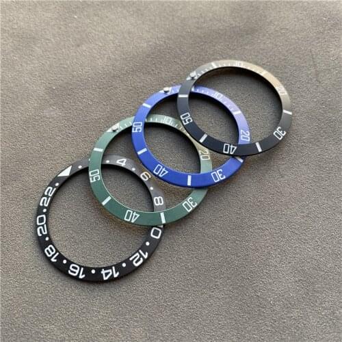 38mm Watch Bezel Luminous Ceramic Watch Ring Ceramic Bezel Insert Ring Casing Accessories Super Luminous for GMT Watch 40mm