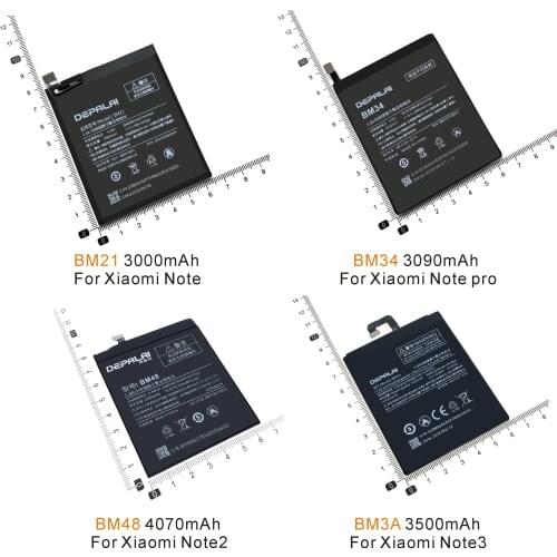 BM21 BM34 BM48 BM3A Battery For Xiaomi Mi Note NotePro Note2 Note3 Rechargeable Baterija Accumulator