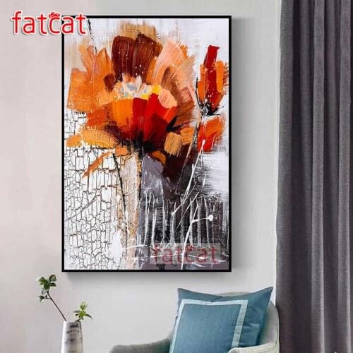 FATCAT Abstract flower 5D DIY Diamond Painting Full Diamond Embroidery Sale Cross Stitch kit Mosaic needlework Art AE2960