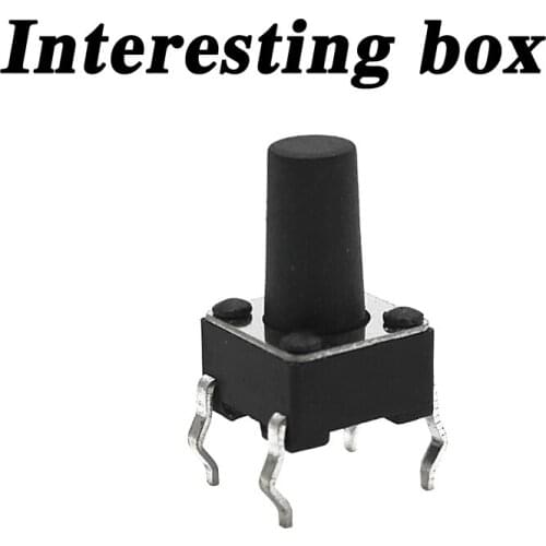 Free shipping touch switch 6*6*5 pin 6*6*4.3-25 key switch 4 foot copper foot micro switch DIY handmade accessories