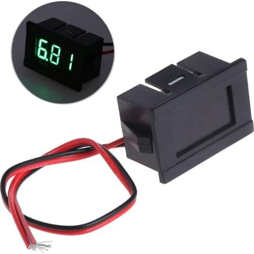 DC 2 Wires 4.5-30V Mini LED Digital Display Voltmeter Volt Voltage Panel Meter #319