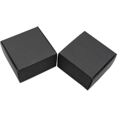 DHL 400pcs/lot Black Kraft Paper Wedding Candy Jewelry Box Packaging Party Small Gift Boxes Wholesale Handmade Soap Storage Box
