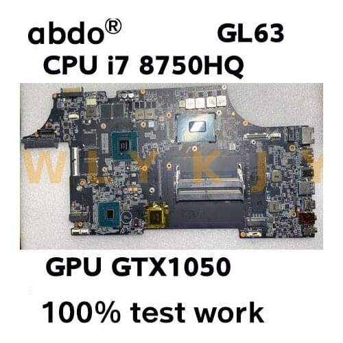For MSI GL63 8RD MS-16P6 Notebook motherboard MS-16P61 CPU i7 8750HQ GPU GTX1050 100% test work