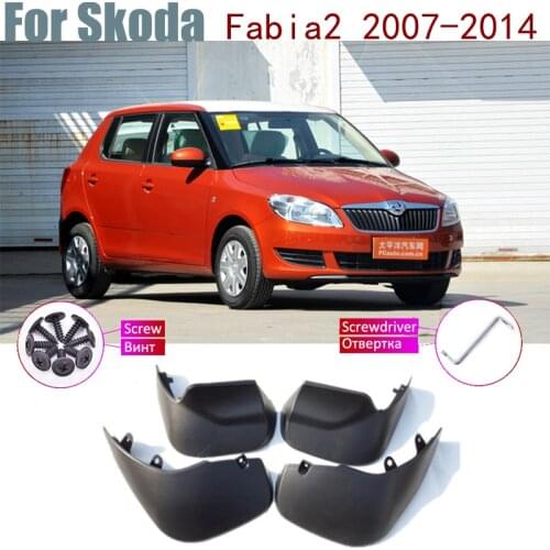 Set Molded Mudflaps Splash Guards Mudguards Fender Front Rear Styling Car Mud Flaps For Skoda Fabia Mk2 2 542 5J 2007 2008-2014