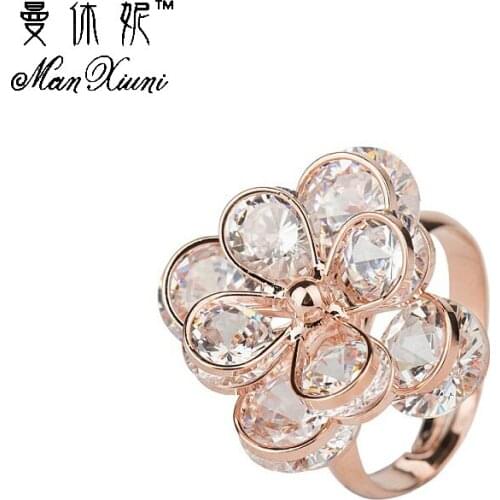 MANXIUNI Rings With Crystals
