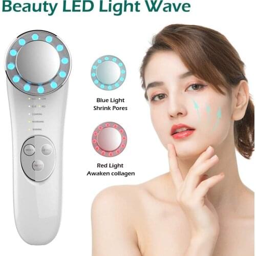 7 in 1 LED Face Massager Facial Cleaner Skin Care Tools Beauty Equipment Photon Ultrasound Skin Lifting Tighten Wrinkle Remover
