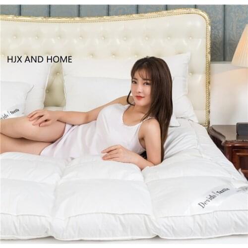 10cm thick 100% goose feather mattress International Quality Mattresses For five star hotel King Queen Twin Full Size Tatami