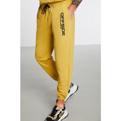 Mens Comfort Elastic Waist And Legs Printed Sweatpants Four Colors Options Casual Street Sport Homewear