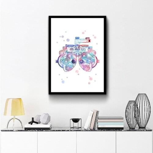 Wall Art Canvas Painting Optometry Tool Ophthalmology Optometric Instrument Art Optical Poster Prints Eye Clinic Decor