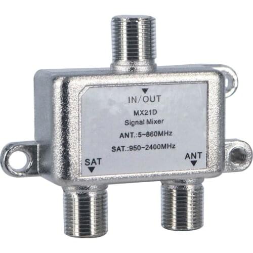 New 2 Way Cable Satellite Splitter TV Signal Satellite Sat Coaxial Diplexer Combiner Splitter Combiners Cable Switch