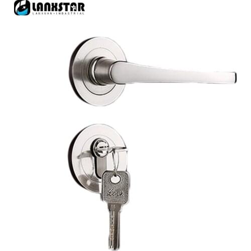 Wholesale Brushed Nickel Zinc Alloy Lock Indoor Handle Spilit Locks Room Mute Lockset Safety Lockset Door-lock