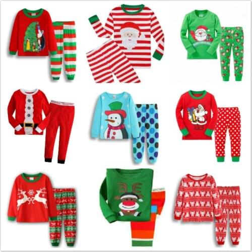 Baby Boy Pajamas Christmas Pyjama Kids Clothes Girls Set Sleepwear Children Nightwear Long Sleeve Pijamas Spring Autumn Outfits