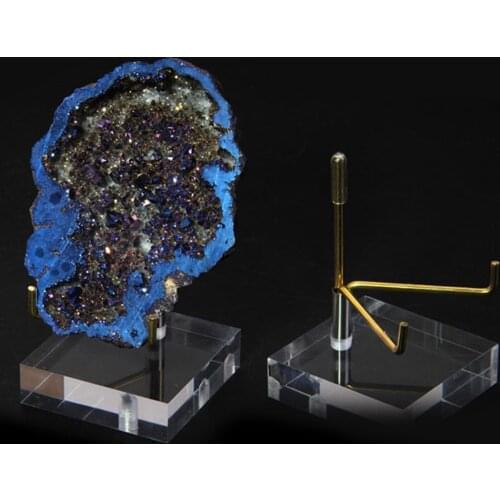 Plate Plaques Picture Frame Mineral Fossil Agate Slab Clear Plastic Display Stand Easel Holder