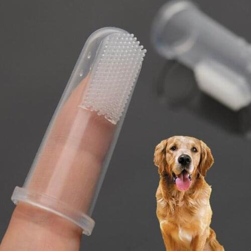 Dog Cat Cleaning Supplies Pet Finger Toothbrush Dog Brush Bad Breath Teeth Tool Toothbrush Brush Teeth Care Tool New 500pcs
