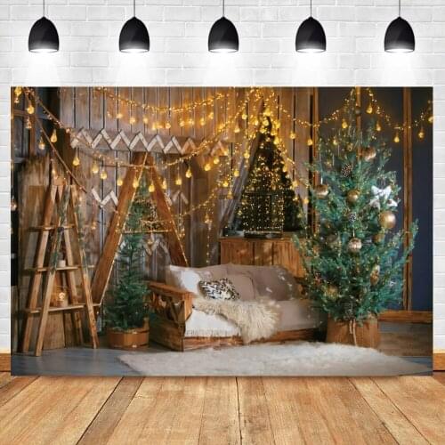 Merry Christmas Background For Photography Living Room Christmas Tree Glitter Lights Family Shoot Photo Bckdrop Photo Studio