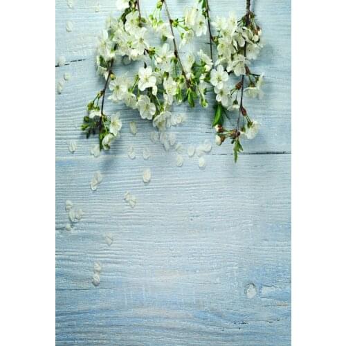 VinylBDS Sping Flowers Senery Backdrops Photography Wood Wall Photo Backdrop for Children Photo Background