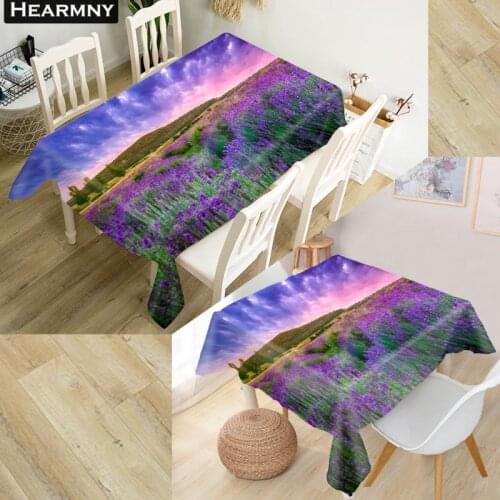 Custom Lavender Tablecloth Waterproof Oxford Fabric Square/Rectangular Tablecloth For Wedding Table Cloth Cover TV Covers