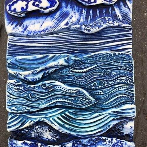 Starry Sky Ocean Garden Sculpture Decoration Wall Art Resin Statue Door Yard Decorative Ornament xqmg Figurines Miniatures new