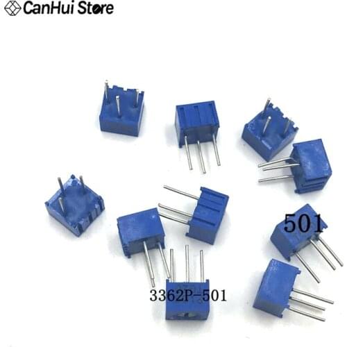 10pcs 3362 P - 501 precision adjustable potentiometer 500R lap potentiometer Adjustable resistance