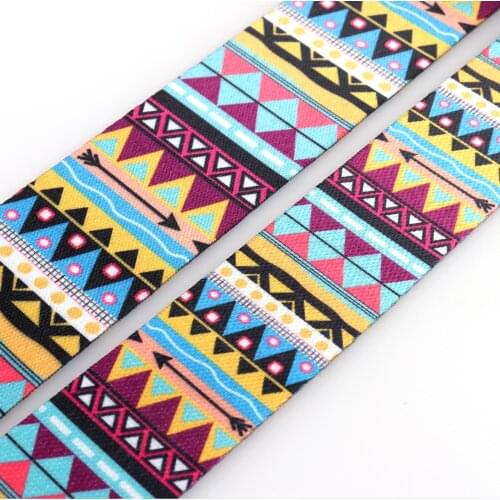 38mm/50mm Boho Webbing Ribbon Floral Webbing Leash Colorful Webbing belt for Backpacks,Bag Flowered fabric Webbing Key Fobs Stra