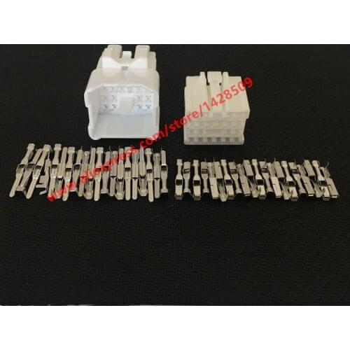 5 Sets 20 Pin Female Male Headlight Plug Dash Board Assembly Socket 6240-5134 For Car