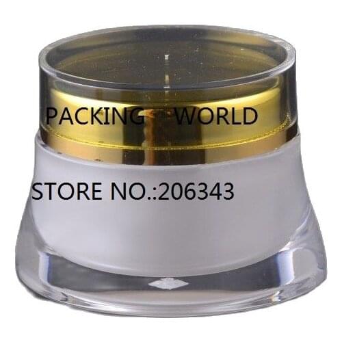 50G white horses hoof shape acrylic cream jar for night cream/essence/moisturizer/gel/mask cream packing plastic jar