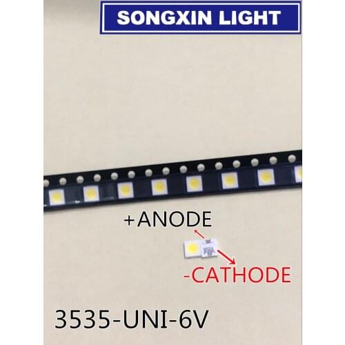 50pcs UNI LED backlight LCD TV 3535 3537 LED SMD Lamp bead bead 1W 6V 3535 1.2W Cold white UNI MSL-638DEZW-E26SC