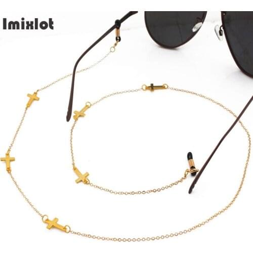 70cm New Fashion Metal Cross Sunglasses Spectacles Vintage Chain Holder Cord Lanyard Necklace Gold Silver Eyeglass Chain Holder