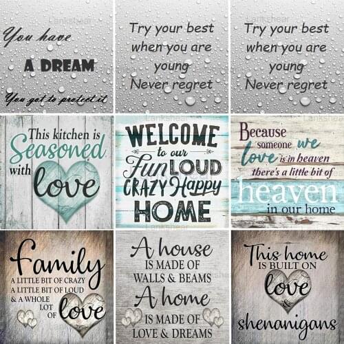 Diamond Art Paintings 5D Diy Letter/heart Style Wall Painting for Home Decor Mosaic Art Paint Diamond Embroidery Sale Handmade