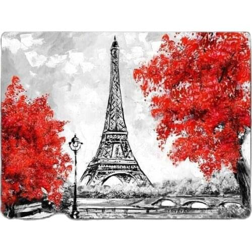 Glass Cutting Board Eiffel Dear Love Themed Glass Cut Antibacterial Design Kitchen planche à découper en verre 20x30 cm